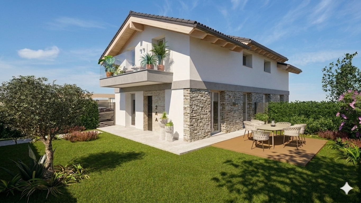 GERENZANO – VILLA BIFAMILIARE con GIARDINO e BOX (Rif. G026)